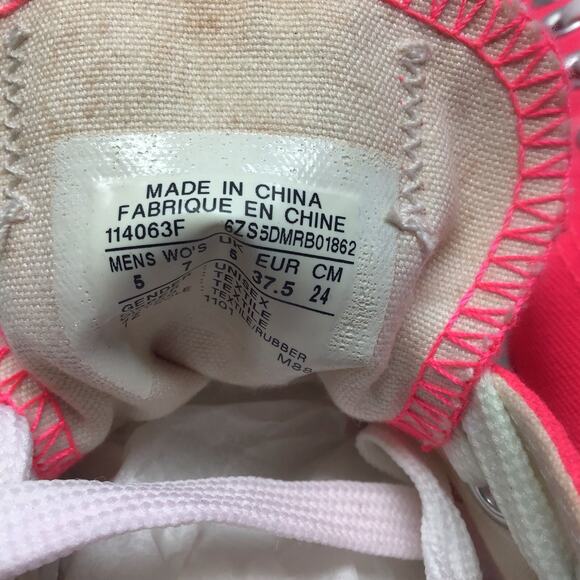 Converse Chuck Taylor All Star Ox Neon Hot Pink - Women 7 / Men 5 - Skate Shoes - Picture 6 of 8